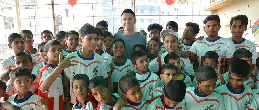 Robbie Keane visits Ashirbad Boys Home